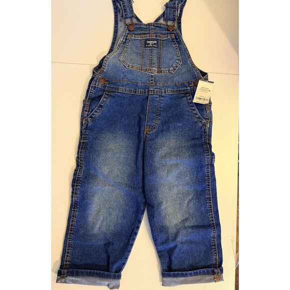 NWT Oshkosh B'Gosh Denim Overalls 4T - Picture 3 of 6